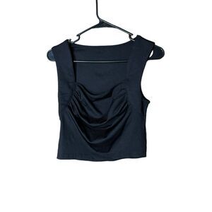 Cider Black Ruched‎ Tank Top